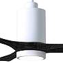 42" Matthews Patricia-3 Gloss White Matte Black Remote LED Ceiling Fan