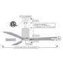 6_42" Matthews Patricia-3 Gloss White Matte Black Remote LED Ceiling Fan more views