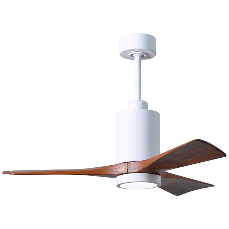 Image 2 42 inch Matthews Patricia-3 Gloss White Walnut LED Ceiling Fan with Remote