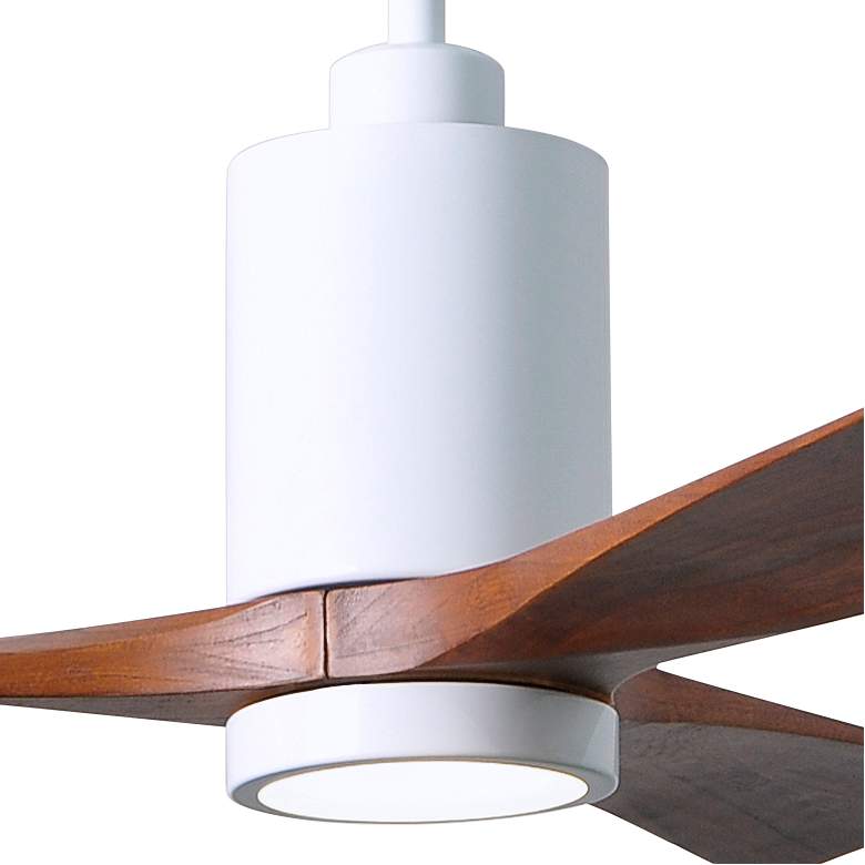 Image 3 42" Matthews Patricia-3 Gloss White Walnut LED Ceiling Fan with Remote more views