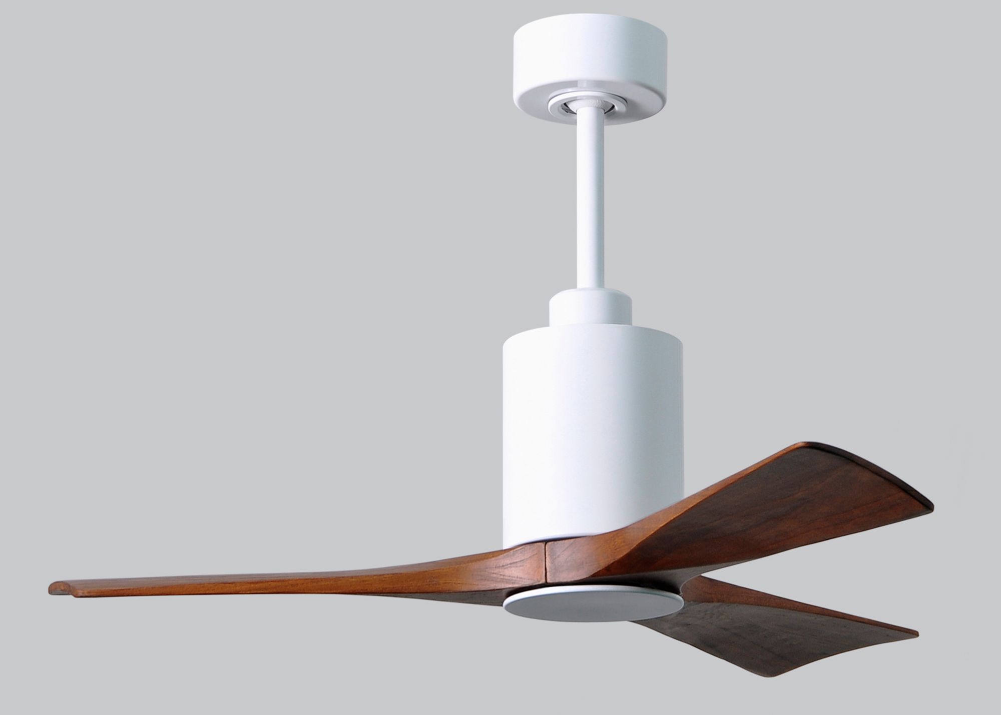 42" Matthews Patricia-3 Gloss White Walnut LED Ceiling Fan with Remote