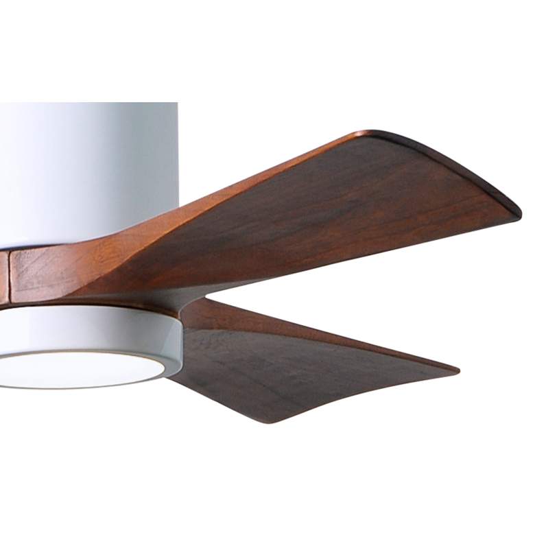 Image 4 42" Matthews Patricia-3 Gloss White Walnut LED Ceiling Fan with Remote more views
