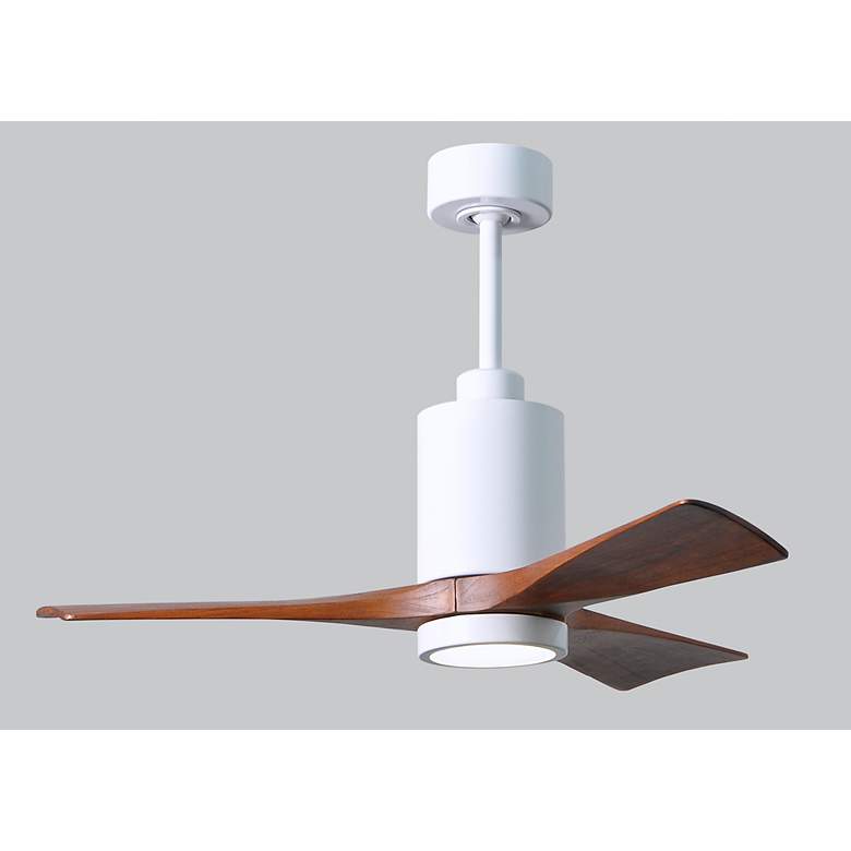 Image 5 42" Matthews Patricia-3 Gloss White Walnut LED Ceiling Fan with Remote more views