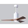 5_42" Matthews Patricia-3 Gloss White Walnut LED Ceiling Fan with Remote more views