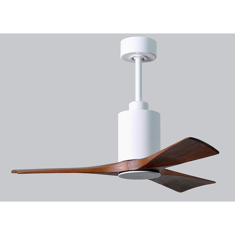 Image 6 42" Matthews Patricia-3 Gloss White Walnut LED Ceiling Fan with Remote more views