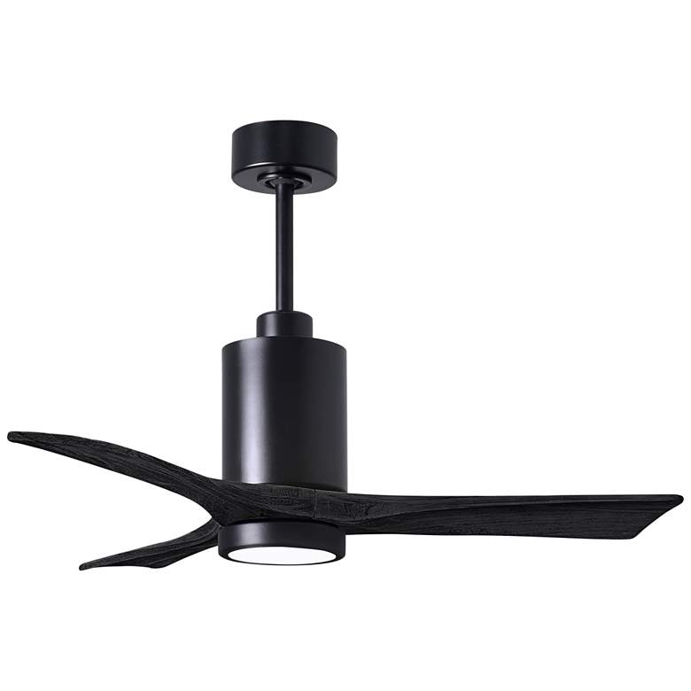 Image 2 42 inch Matthews Patricia-3 Matte Black LED Damp Ceiling Fan with Remote