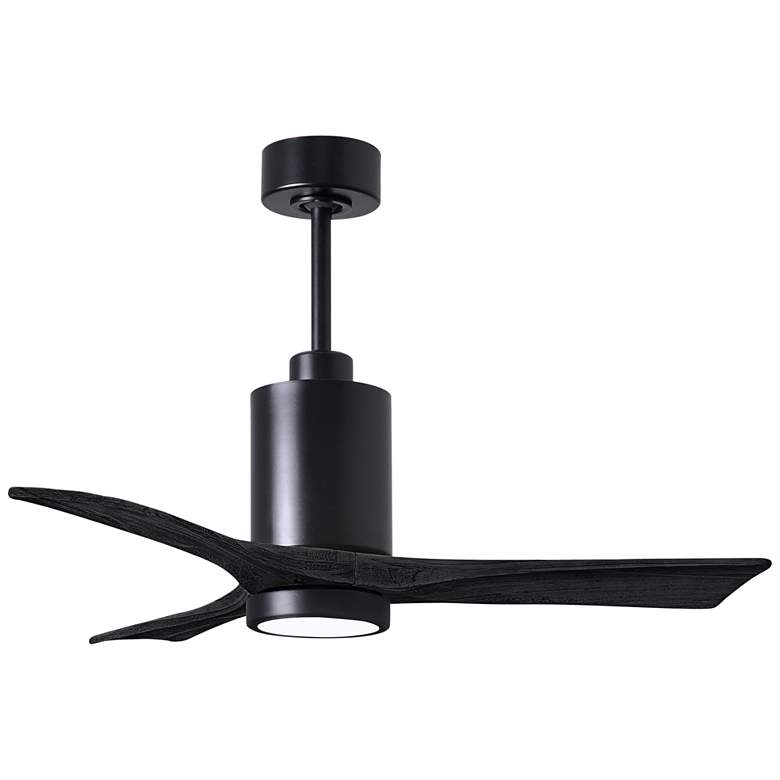 Image 2 42" Matthews Patricia-3 Matte Black LED Damp Ceiling Fan with Remote