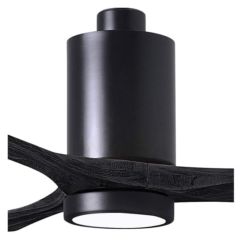 Image 3 42" Matthews Patricia-3 Matte Black LED Damp Ceiling Fan with Remote more views