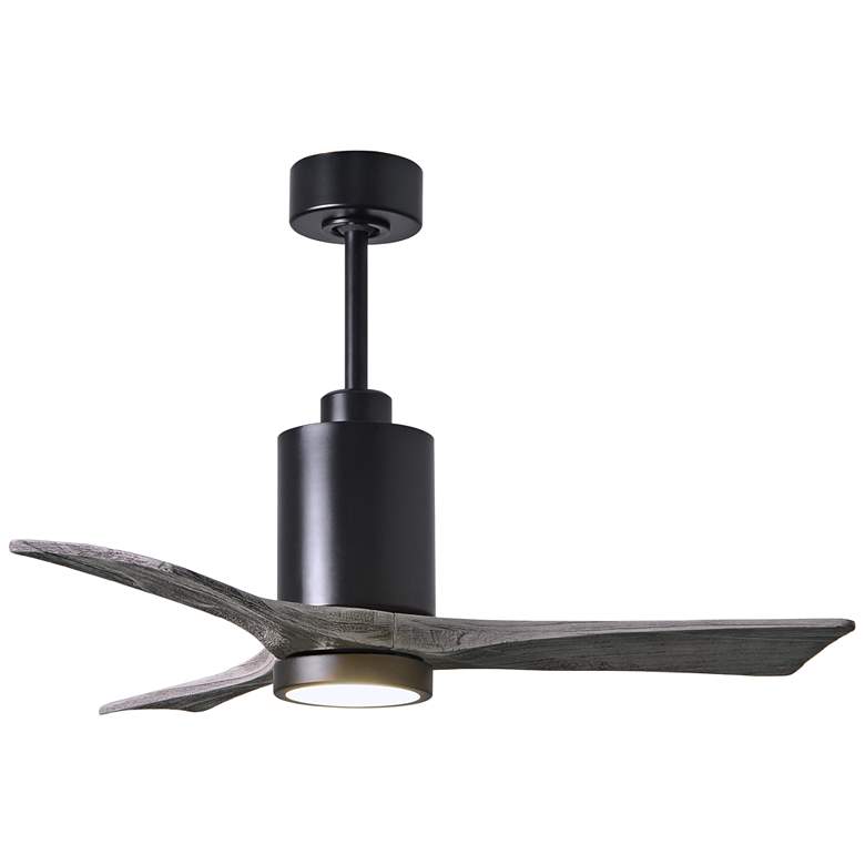 Image 2 42" Matthews Patricia-3 Matte Black LED Damp Ceiling Fan with Remote