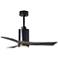 42" Matthews Patricia-3 Matte Black LED Damp Ceiling Fan with Remote