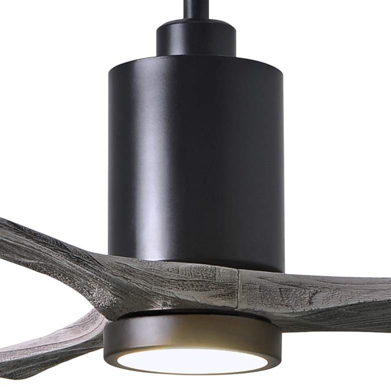 Image 3 42" Matthews Patricia-3 Matte Black LED Damp Ceiling Fan with Remote more views