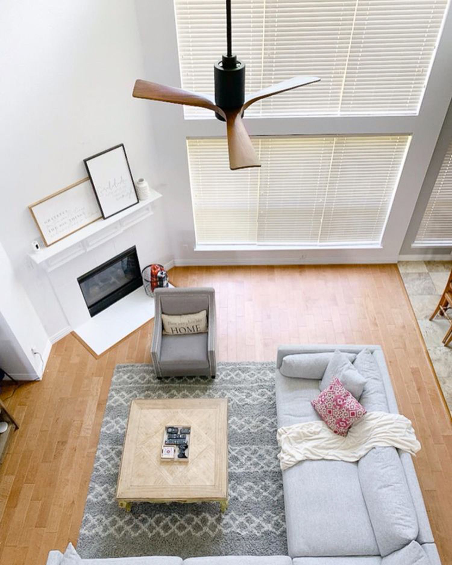 Image 5 42" Matthews Patricia-3 Matte Black Walnut Tone Remote LED Ceiling Fan more views