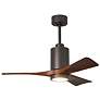 42" Matthews Patricia-3 Textured Bronze LED Ceiling Fan with Remote