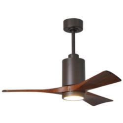 42&quot; Matthews Patricia-3 Textured Bronze LED Ceiling Fan with Remote