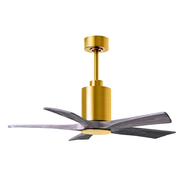 Image 2 42" Matthews Patricia-5 LED Brass and Barnwood Five Blade Ceiling Fan more views