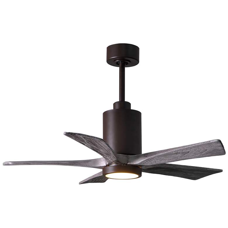 Image 1 42 inch Matthews Patricia-5 LED Damp Barnwood Textured Bronze Ceiling Fan