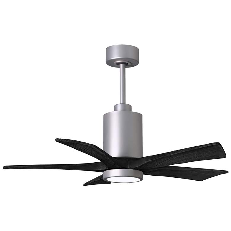 Image 1 42" Matthews Patricia-5 LED Damp Black and Brushed Nickel Ceiling Fan