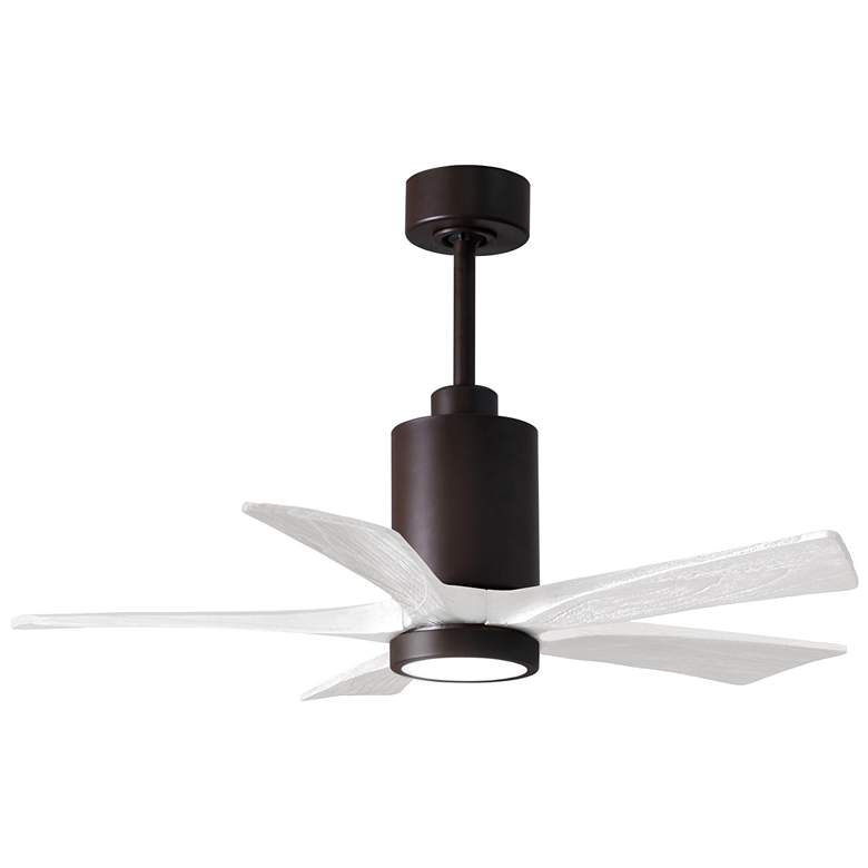 Image 1 42" Matthews Patricia-5 LED Damp White Textured Bronze Ceiling Fan