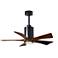 42" Matthews Patricia-5 Matte Black Walnut LED Ceiling Fan