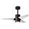 42" Matthews Super Janet LED Bronze and White 3-Blade Ceiling Fan