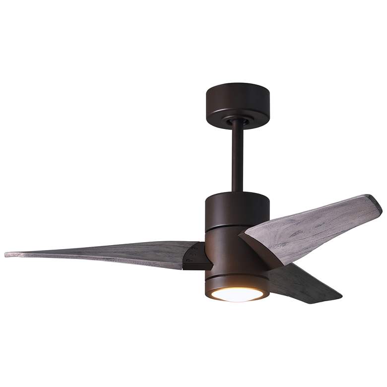 Image 1 42" Matthews Super Janet LED Bronze Barnwood 3-Blade Ceiling Fan