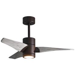42" Matthews Super Janet LED Bronze Barnwood 3-Blade Ceiling Fan