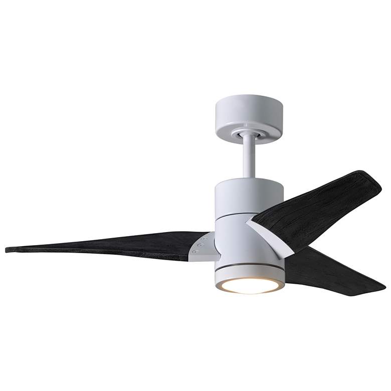 Image 1 42 inch Matthews Super Janet LED White and Black 3-Blade Ceiling Fan