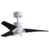 42" Matthews Super Janet LED White and Black 3-Blade Ceiling Fan