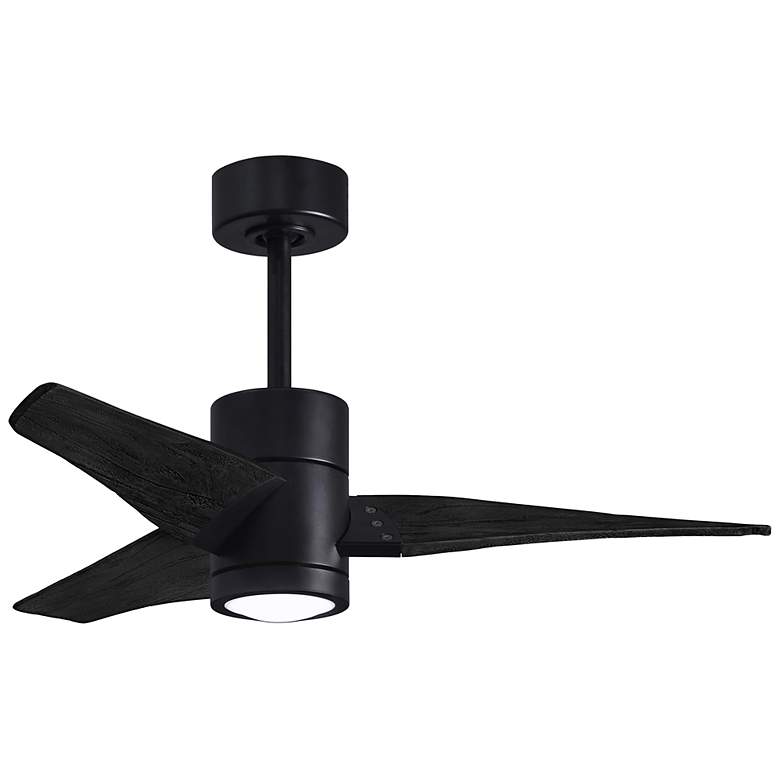 Image 1 42" Matthews Super Janet Matte Black LED Ceiling Fan