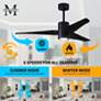 4_42" Matthews Super Janet Matte Black LED Ceiling Fan more views