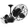 42" Matthews Vent Bettina Black Dual Rotational Fan with Wall Control