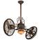 42" Minka Aire Gyro Belcaro Walnut Twin Cage Ceiling Fan with Remote