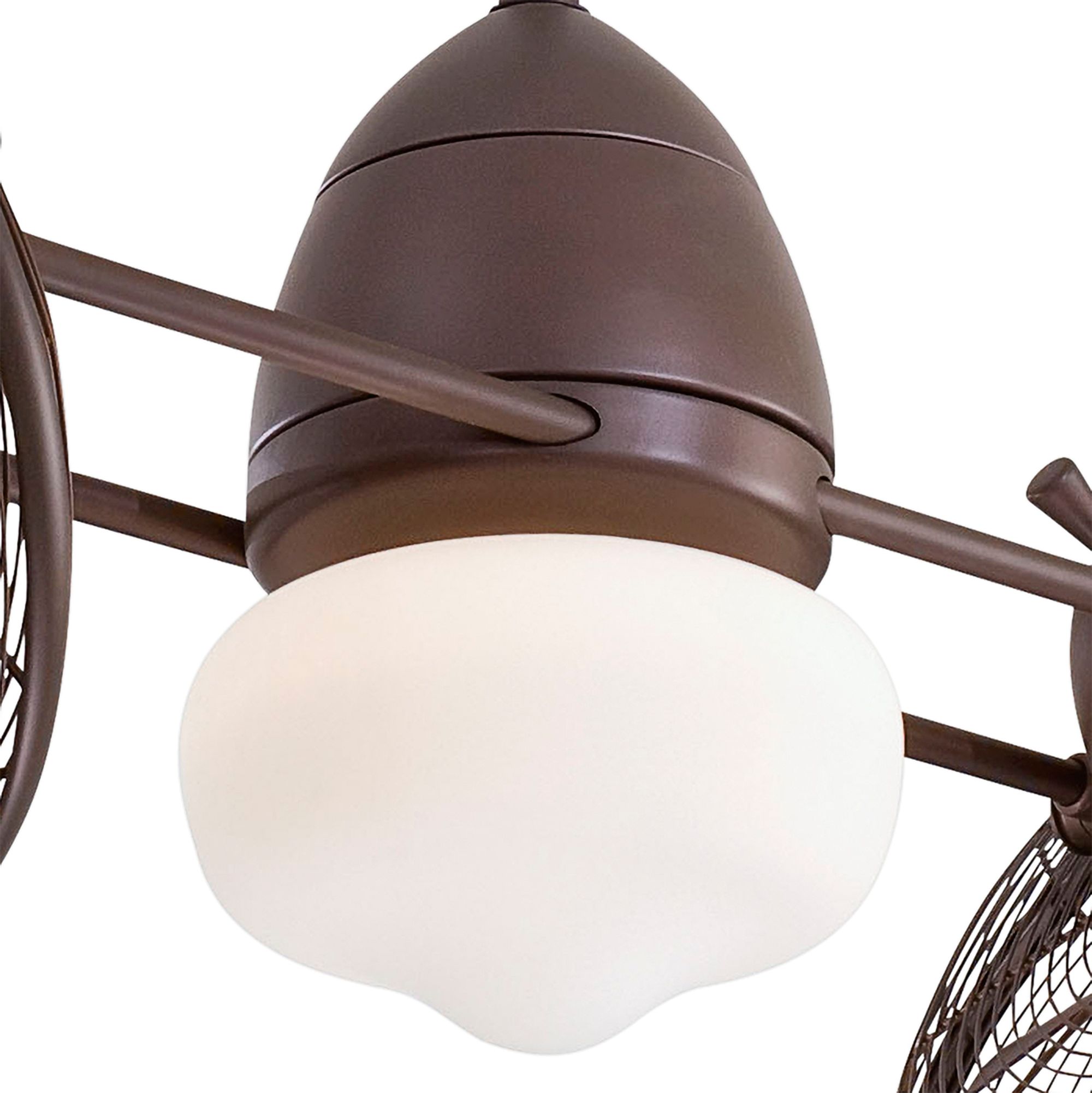 Image 3 42" Minka Aire Gyro Bronze Twin Cage Wet Rated Fan with Wall Control more views