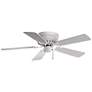 42" Minka Aire Mesa White Hugger Ceiling Fan with Pull Chain