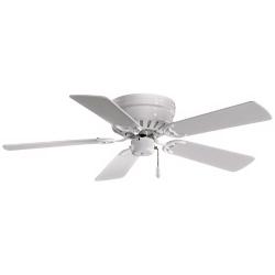 42&quot; Minka Aire Mesa White Hugger Ceiling Fan with Pull Chain