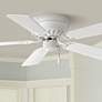 42" Minka Aire Mesa White Hugger Ceiling Fan with Pull Chain