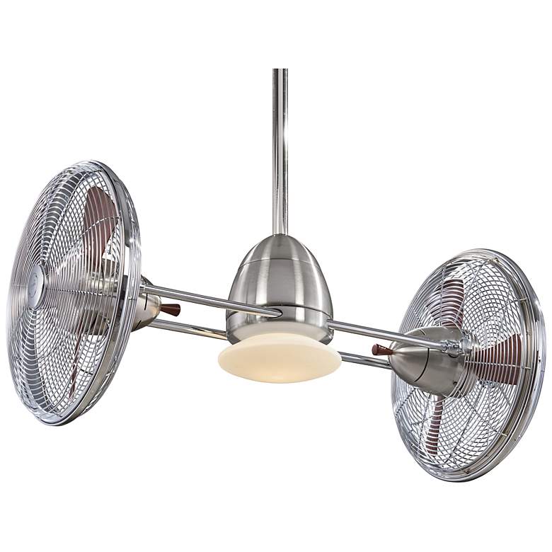 Image 2 42" Minka Aire Nickel Chrome Gyro Ceiling Fan with Wall Control