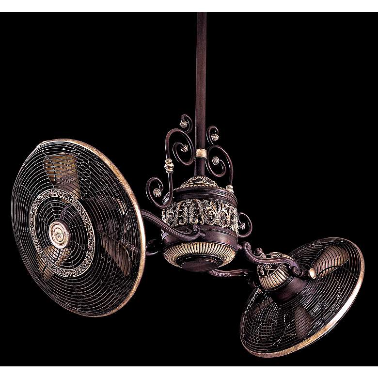 Image 1 42 inch Minka Aire Traditional Gyro Sterling Walnut Ceiling Fan
