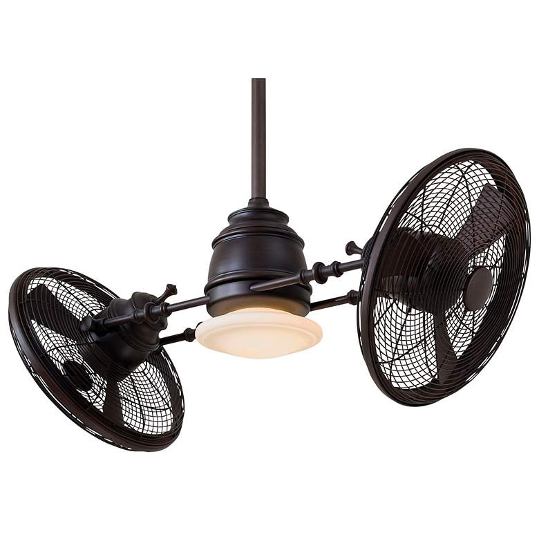 Image 6 42 inch Minka Aire Vintage Gyro Kocoa Cage Ceiling Fan with Wall Control more views