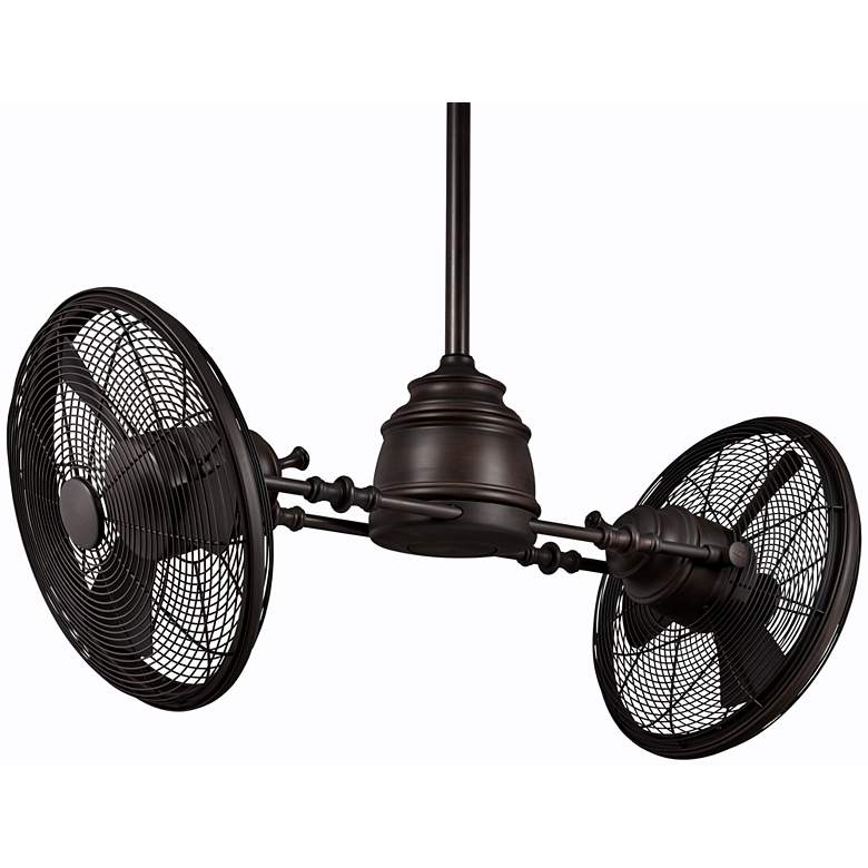 Image 7 42 inch Minka Aire Vintage Gyro Kocoa Cage Ceiling Fan with Wall Control more views