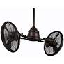 42" Minka Aire Vintage Gyro Kocoa Cage Ceiling Fan with Wall Control