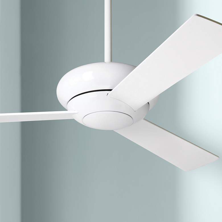 Image 1 42 inch Modern Fan Altus Gloss White Ceiling Fan with Remote