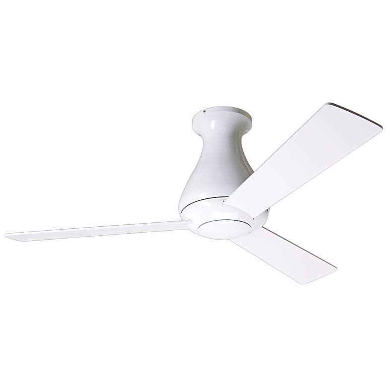 Image 2 42 inch Modern Fan Altus Gloss White Flush Mount Fan with Wall Control