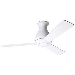 42&quot; Modern Fan Altus Gloss White Flush Mount Fan with Wall Control