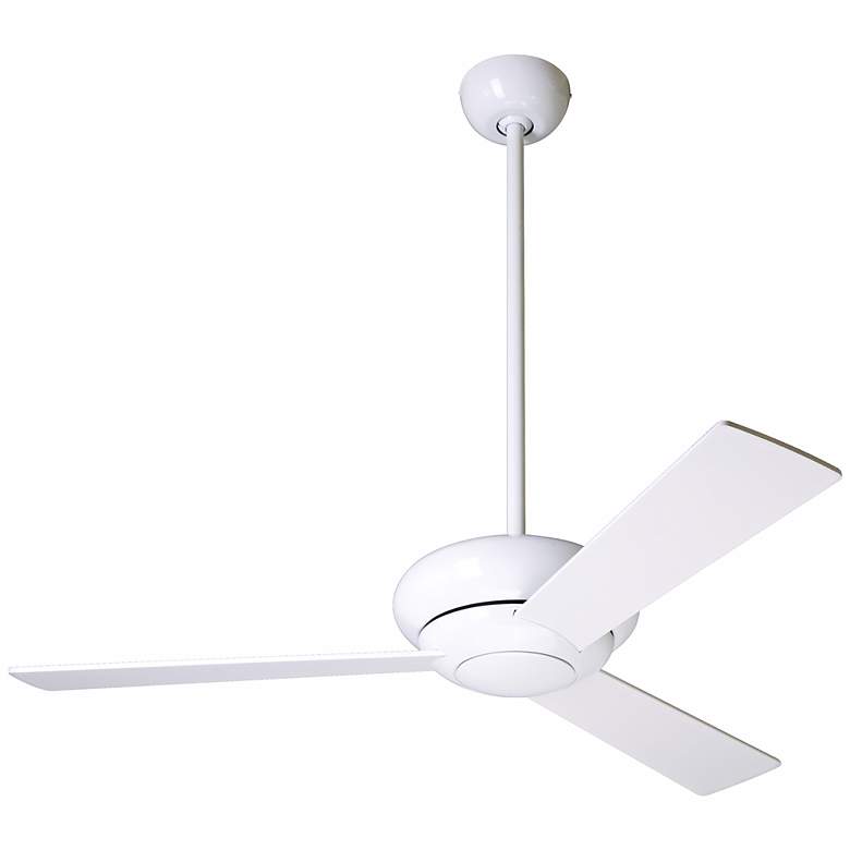 42 inch Modern Fan Altus Gloss White Modern Ceiling Fan with Wall Control