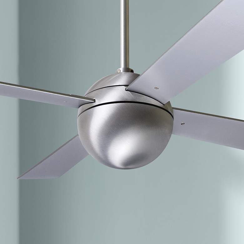 Image 1 42" Modern Fan Aluminum Finish Ball Ceiling Fan with Wall Control