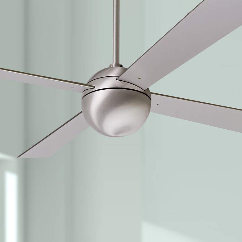 Image 1 42 inch Modern Fan Ball Brushed Aluminum Ceiling Fan with Remote