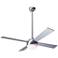 42" Modern Fan Ball Brushed Aluminum LED Ceiling Fan with Remote