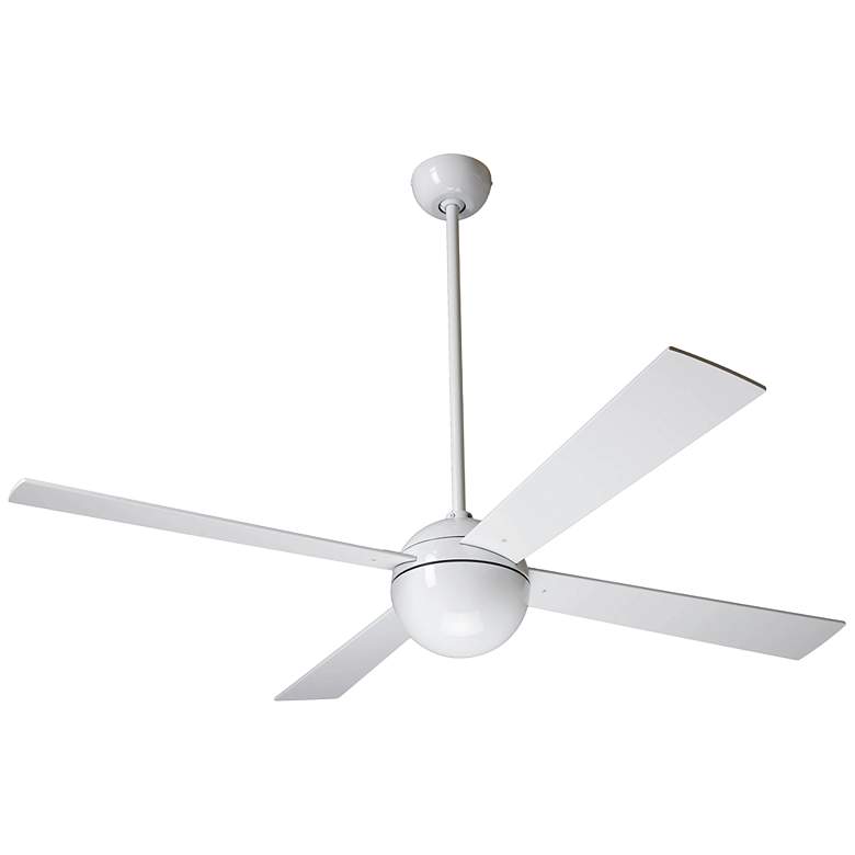 Image 2 42" Modern Fan Ball Gloss White Ceiling Fan with Remote