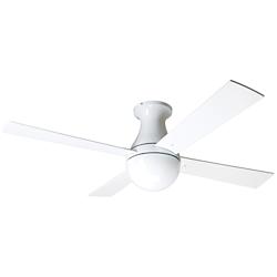42&quot; Modern Fan Ball Hugger Gloss White Ceiling Fan with Remote